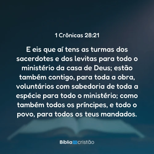 1 Crônicas 28:21