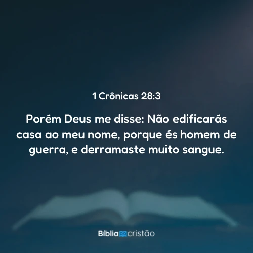 1 Crônicas 28:3