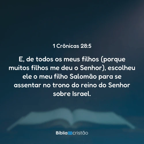 1 Crônicas 28:5