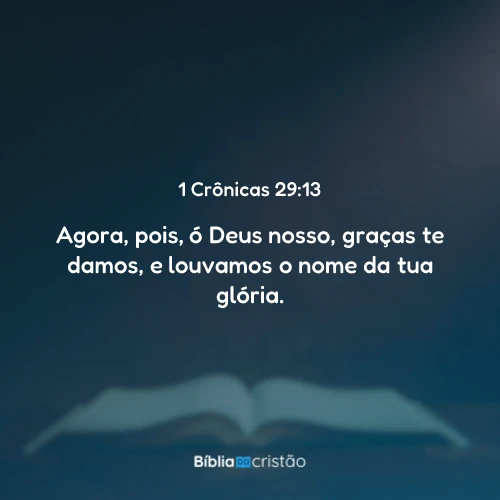 1 Crônicas 29:13