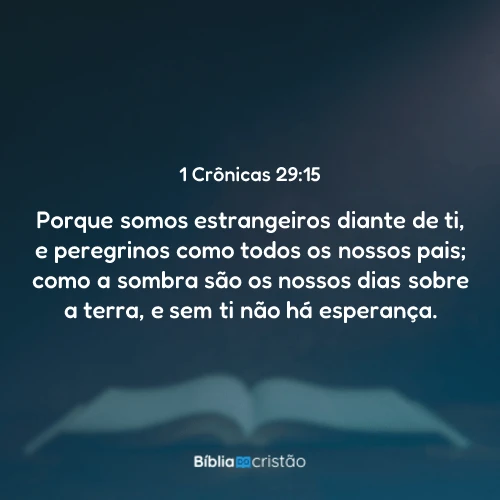 1 Crônicas 29:15