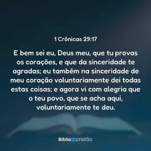 1 Crônicas 29:17