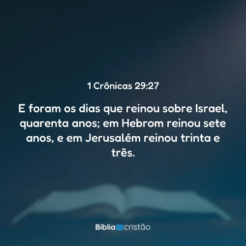1 Crônicas 29:27