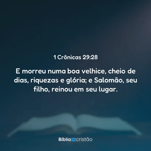 1 Crônicas 29:28
