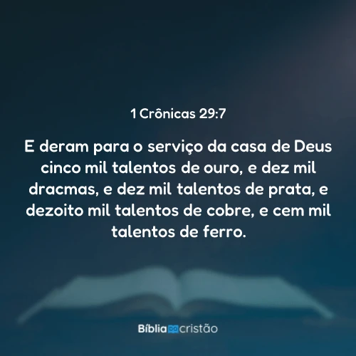 1 Crônicas 29:7