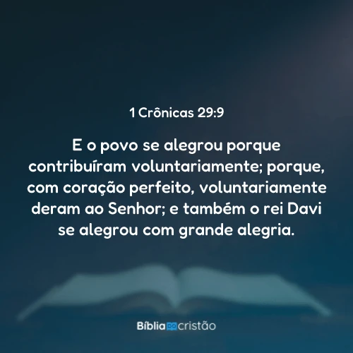 1 Crônicas 29:9