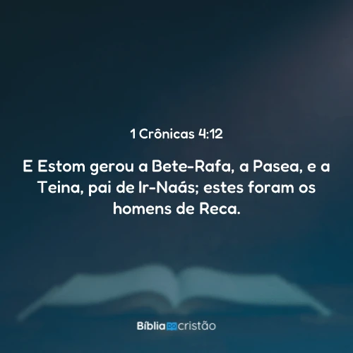 1 Crônicas 4:12