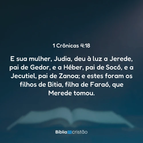 1 Crônicas 4:18