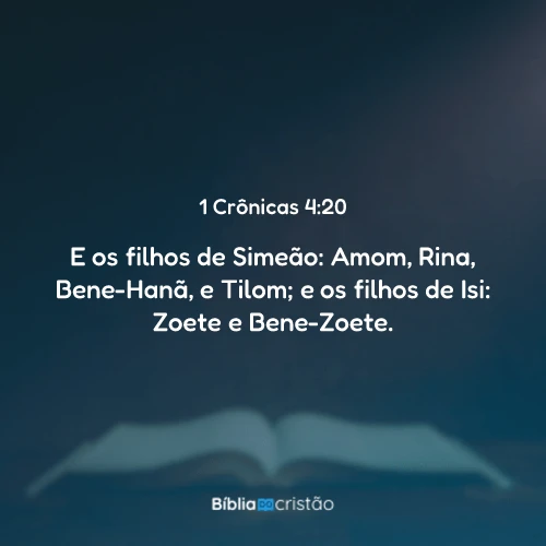 1 Crônicas 4:20