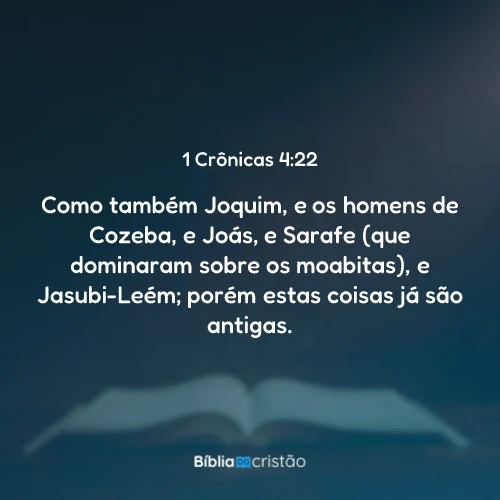 1 Crônicas 4:22