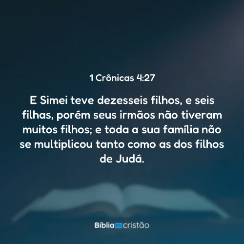1 Crônicas 4:27