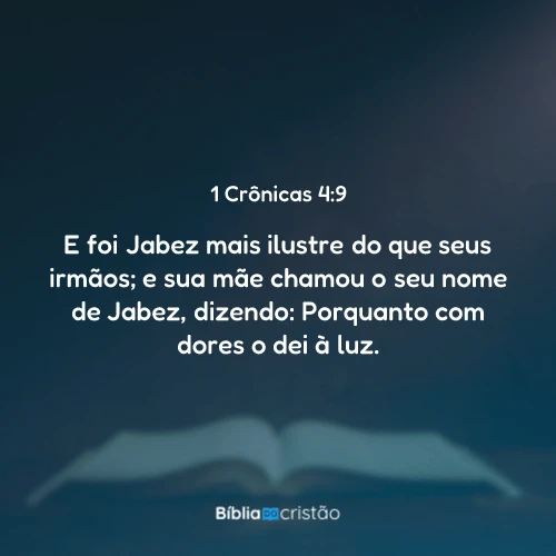 1 Crônicas 4:9