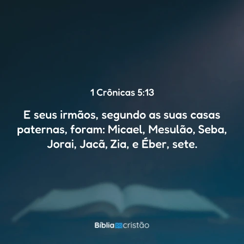 1 Crônicas 5:13