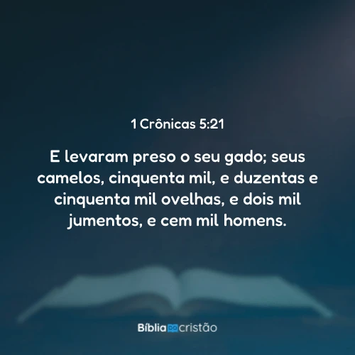 1 Crônicas 5:21