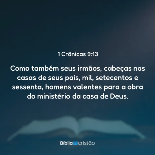 1 Crônicas 9:13