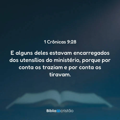 1 Crônicas 9:28