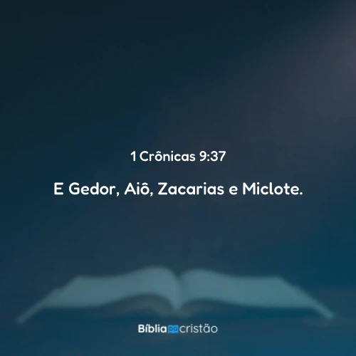 1 Crônicas 9:37