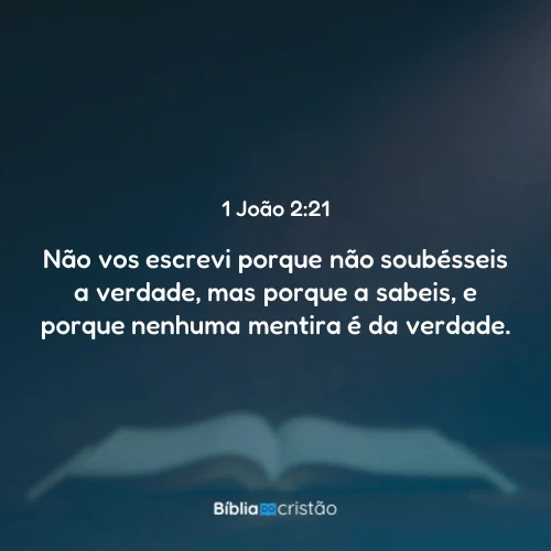 1 João 2:21