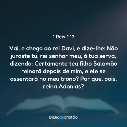 1 Reis 1:13