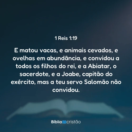 1 Reis 1:19