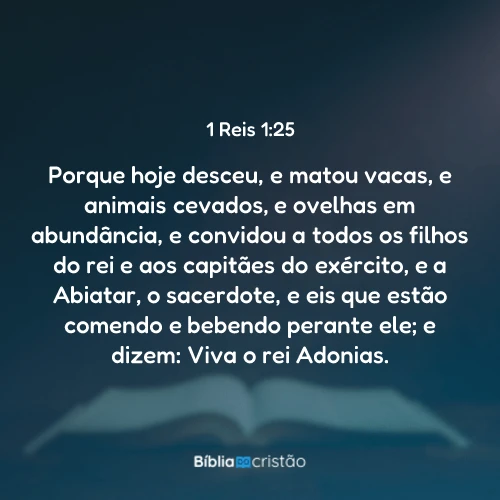 1 Reis 1:25