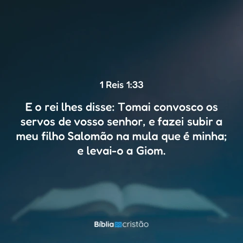 1 Reis 1:33
