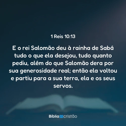 1 Reis 10:13