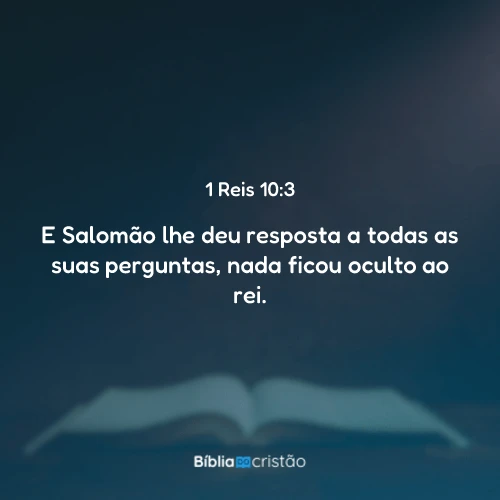 1 Reis 10:3