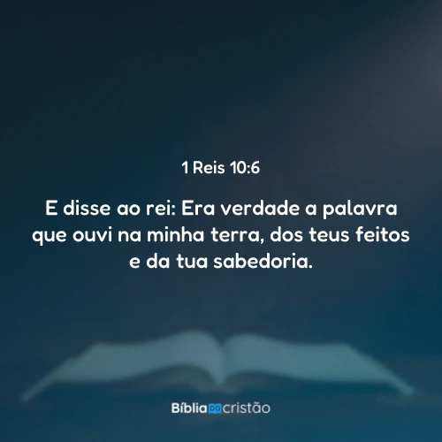 1 Reis 10:6