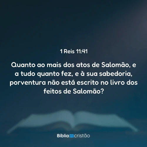 1 Reis 11:41