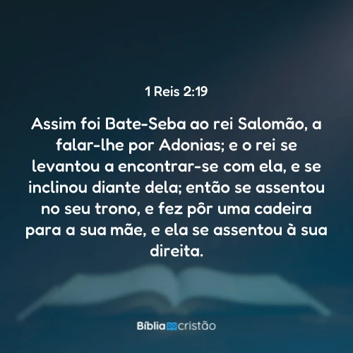 1 Reis 2:19