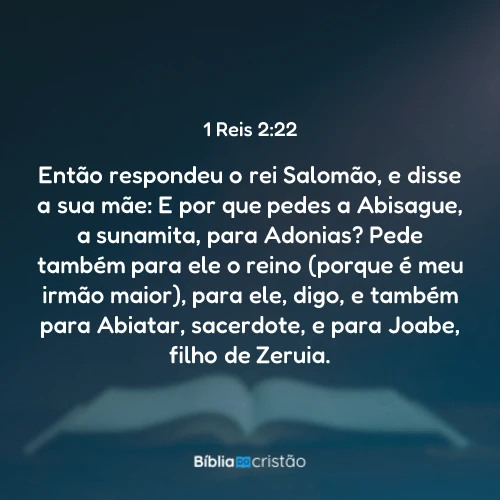 1 Reis 2:22