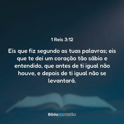 1 Reis 3:12
