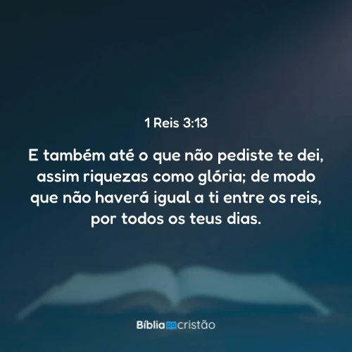1 Reis 3:13