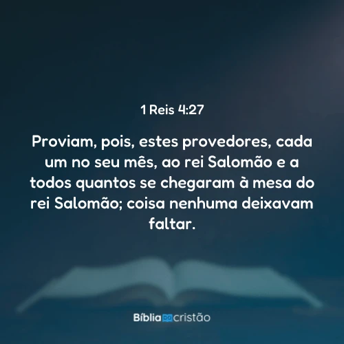 1 Reis 4:27
