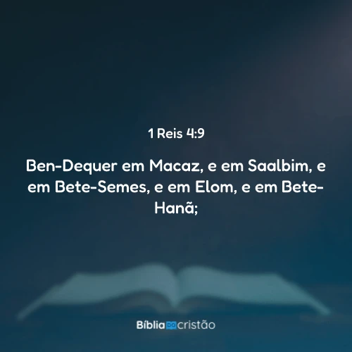 1 Reis 4:9