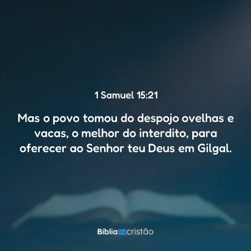 1 Samuel 15:21