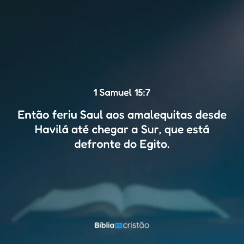 1 Samuel 15:7