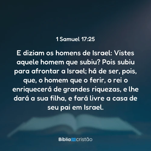 1 Samuel 17:25