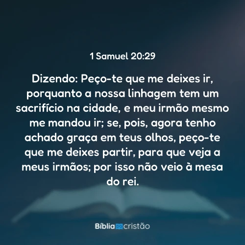 1 Samuel 20:29