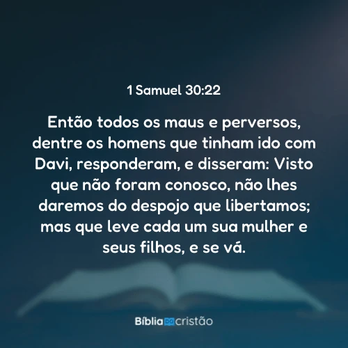 1 Samuel 30:22