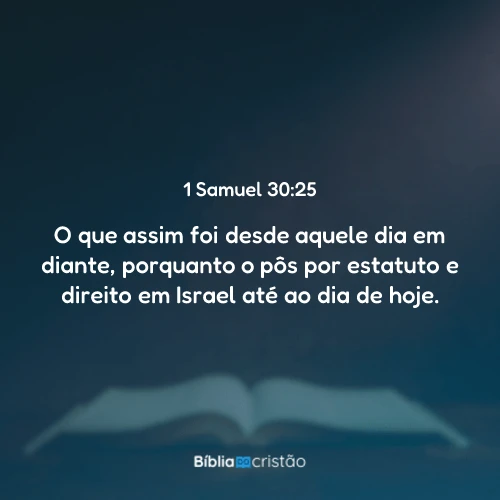 1 Samuel 30:25