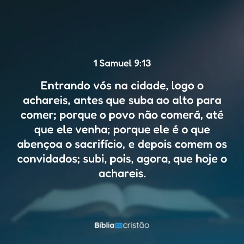 1 Samuel 9:13