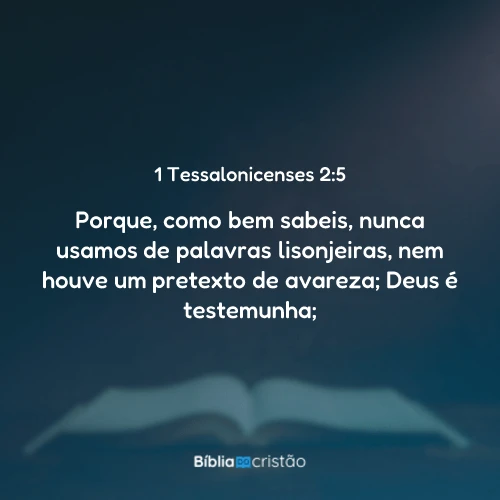 1 Tessalonicenses 2:5