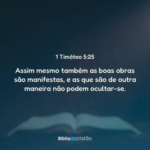 1 Timóteo 5:25
