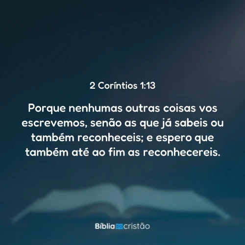 2 Coríntios 1:13