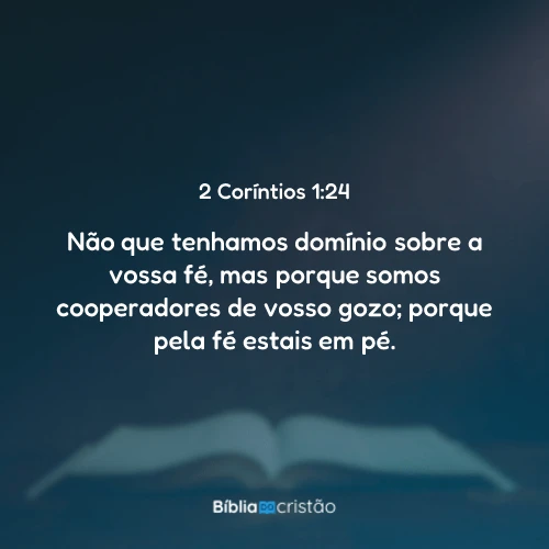 2 Coríntios 1:24