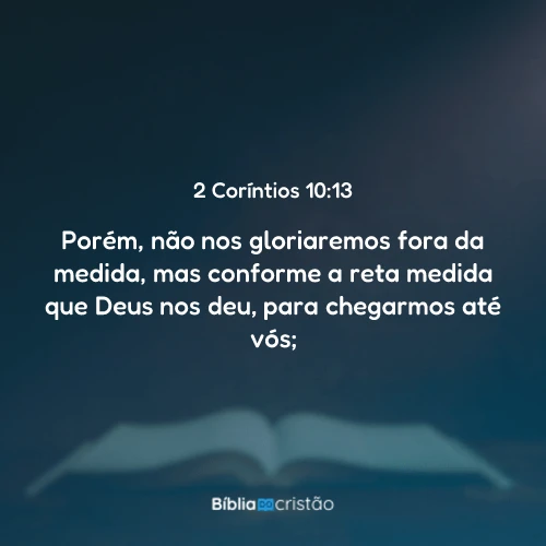 2 Coríntios 10:13