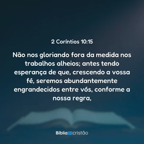 2 Coríntios 10:15