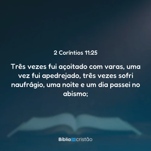2 Coríntios 11:25
